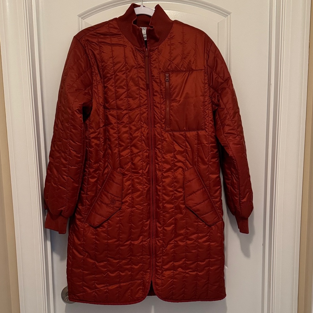 Nike Tech Pack Thermafit Quilted Long Puffer Coat - Rust